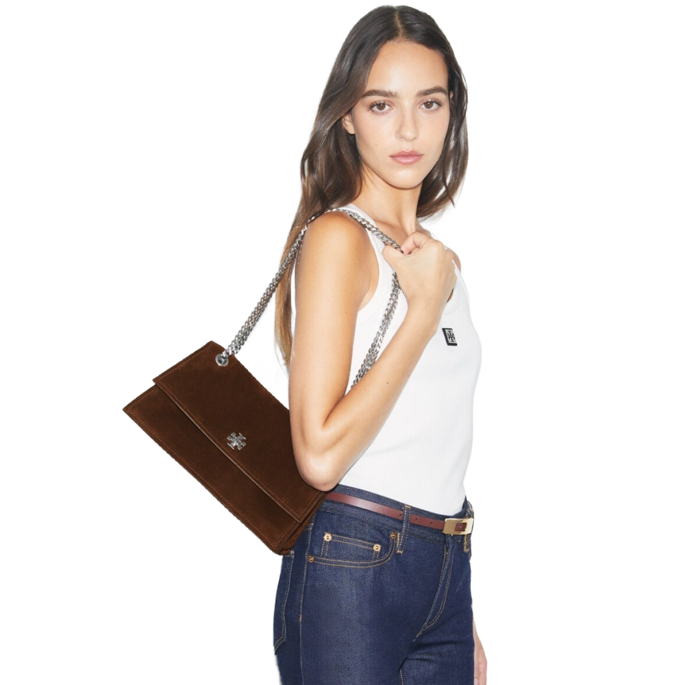 KIRA SUEDE SHOULDER BAG COCOA