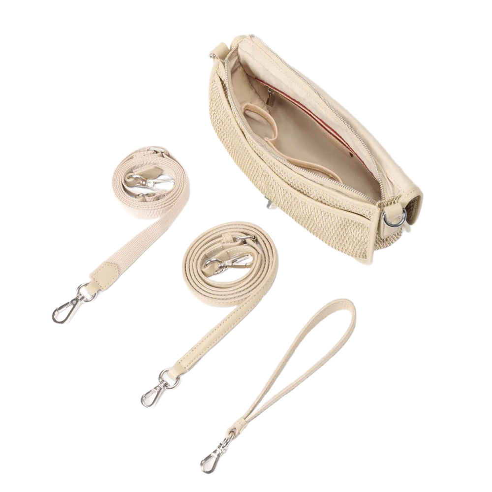 BUFF MESH SMALL ASTOR CLUTCH