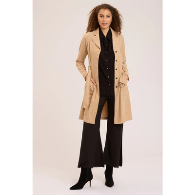 CORD BELTED TRENCH