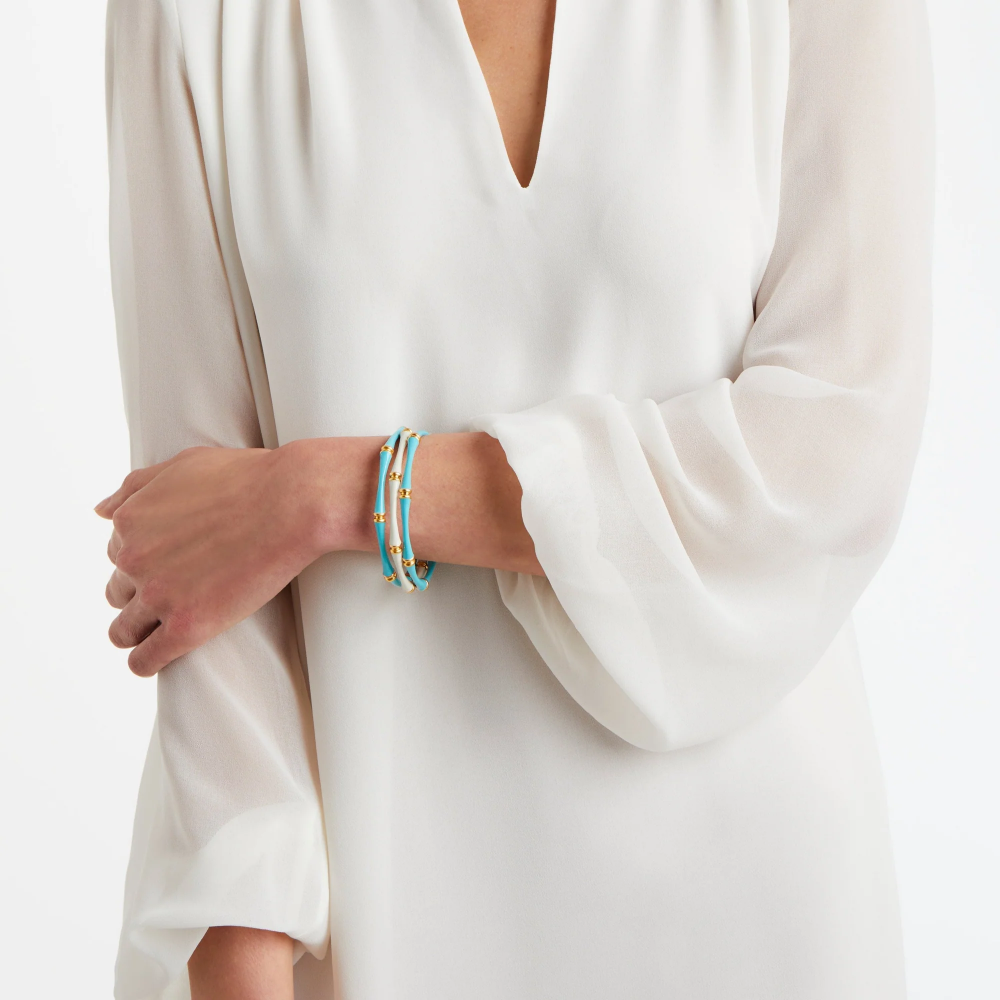 BAHAMIAN BLUE BAMBOO BANGLE