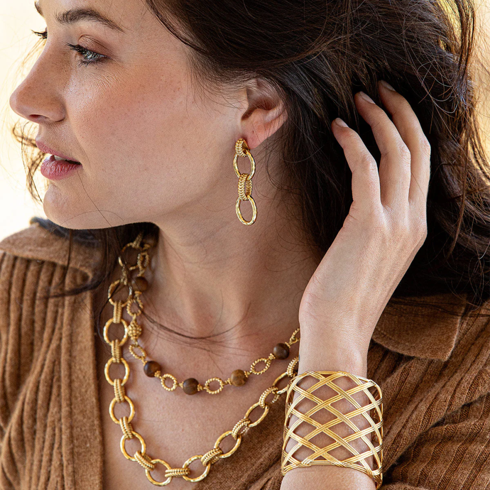 CLEOPATRA DOUBLE LINK EARRING