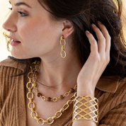 CLEOPATRA DOUBLE LINK EARRING