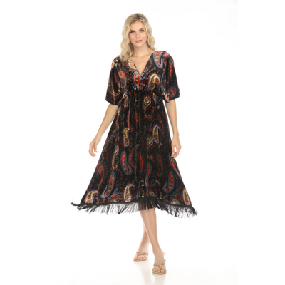 SEZANA FRINGE DRESS