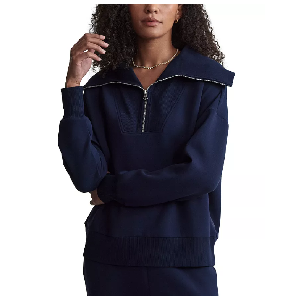 CATHERINE HALF ZIP NAVY