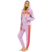 5 STRIPE SWEATPANT MAUVE