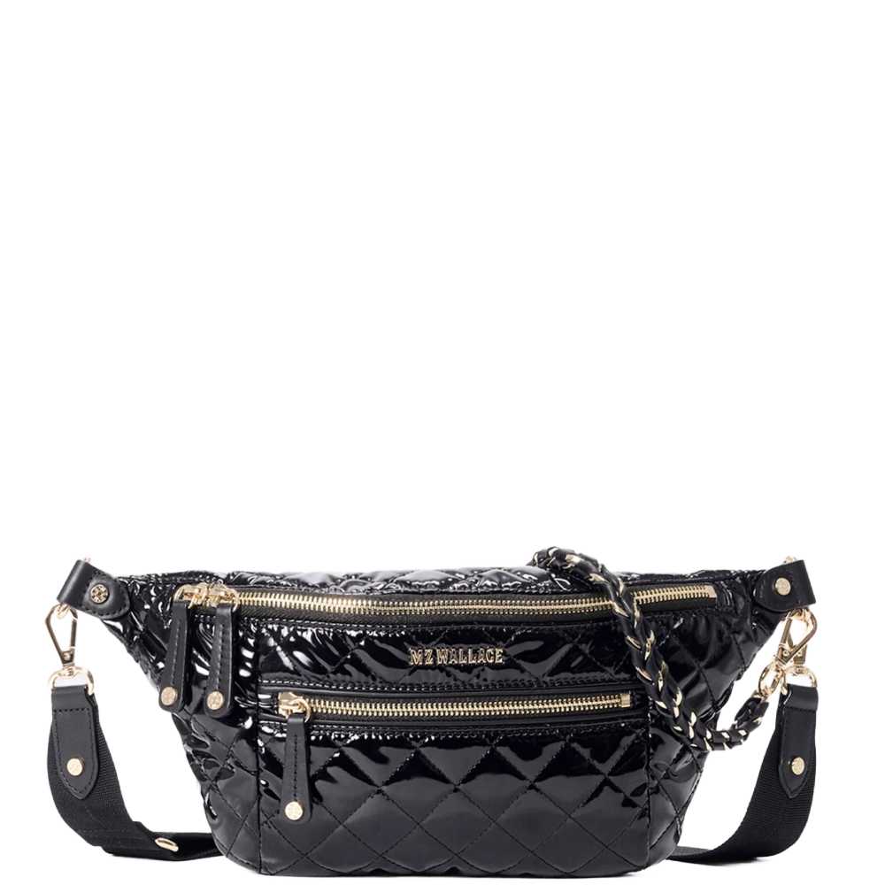 BLACK LACQUER SMALL CROSBY SLING – Yarid's Shoes