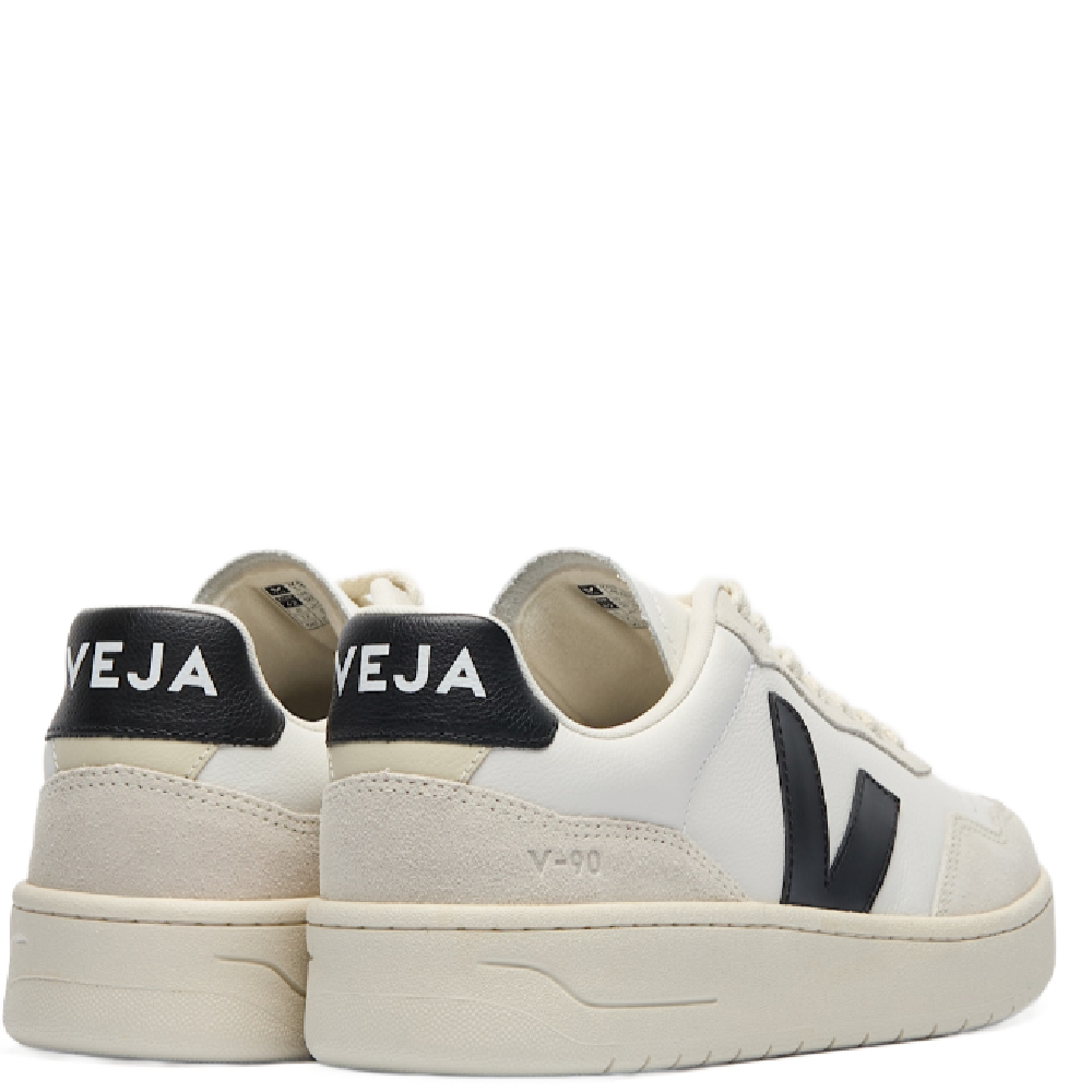 V-90 LEATHER WHITE/BLACK – Yarid's Shoes