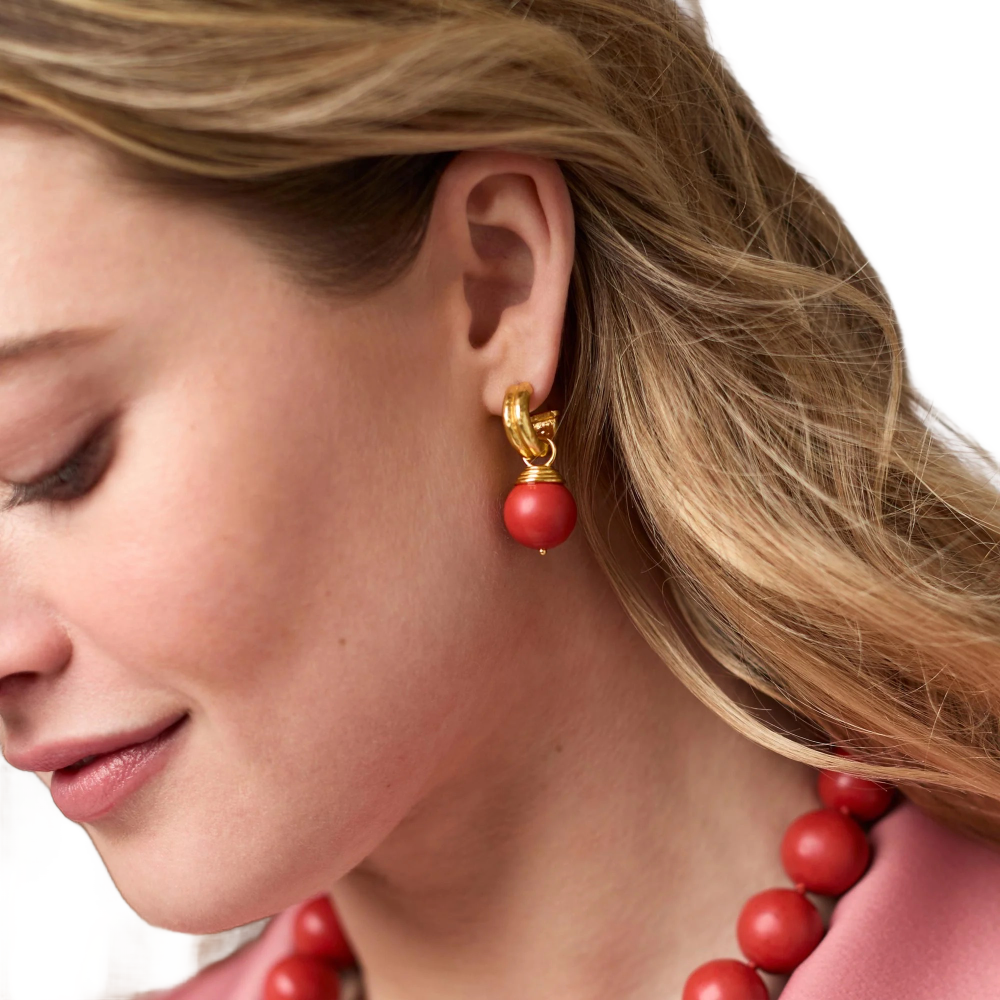 BONBON HOOP CORAL RED