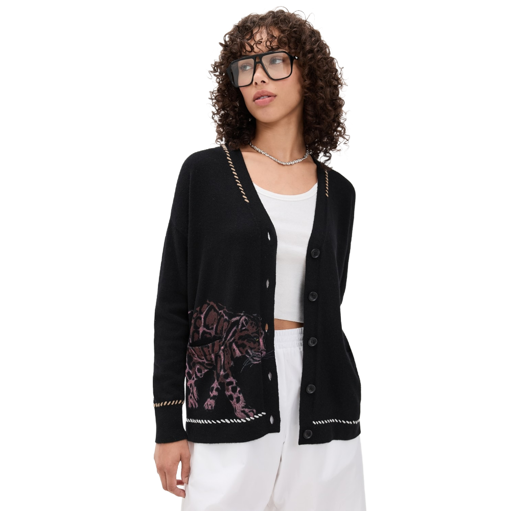 SNOW LEOPARD CARDIGAN