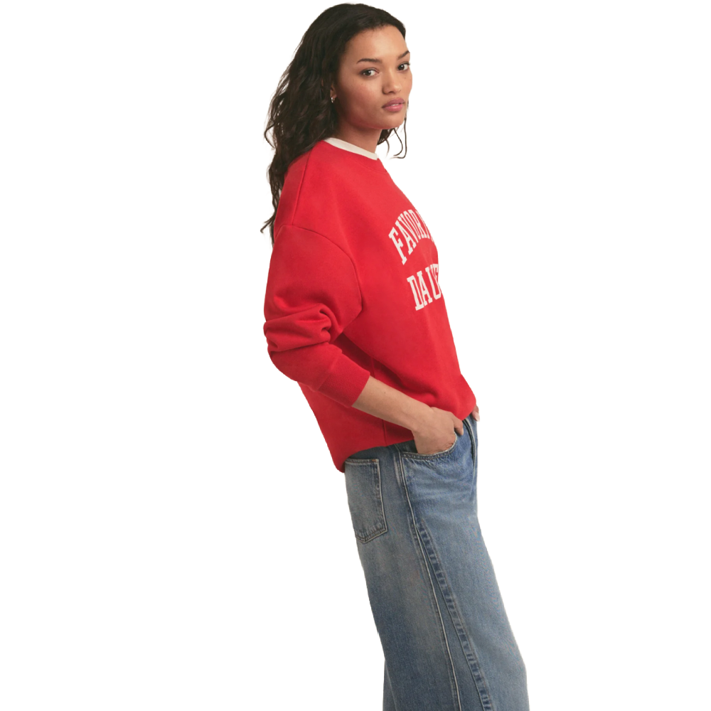 COLLEGIATE SWEATSHIRT RED