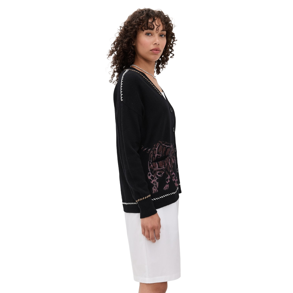 SNOW LEOPARD CARDIGAN
