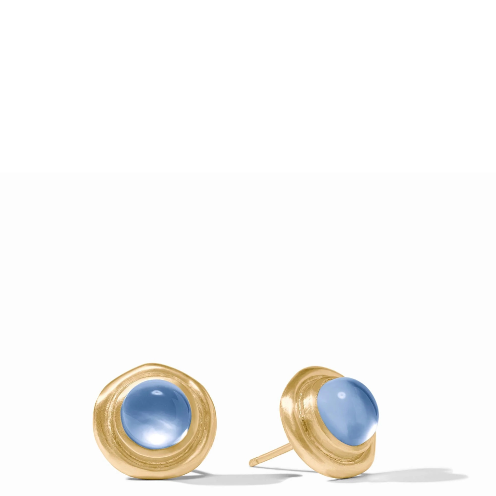 WAVE STONE STUD BLUE