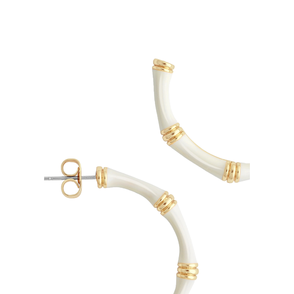 ENAMELED HOOP EARRINGS