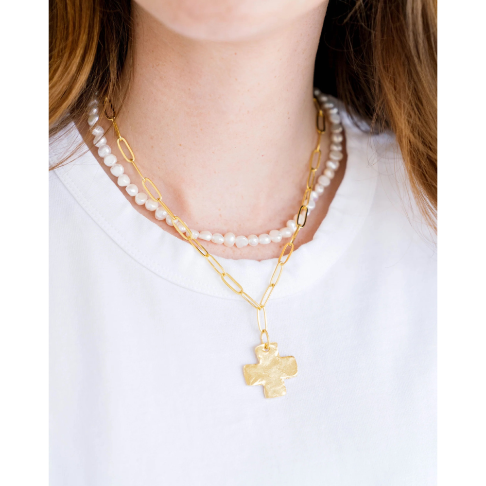 CROSS PIPER PAPERCLIP NECKLACE – Yarid's Shoes