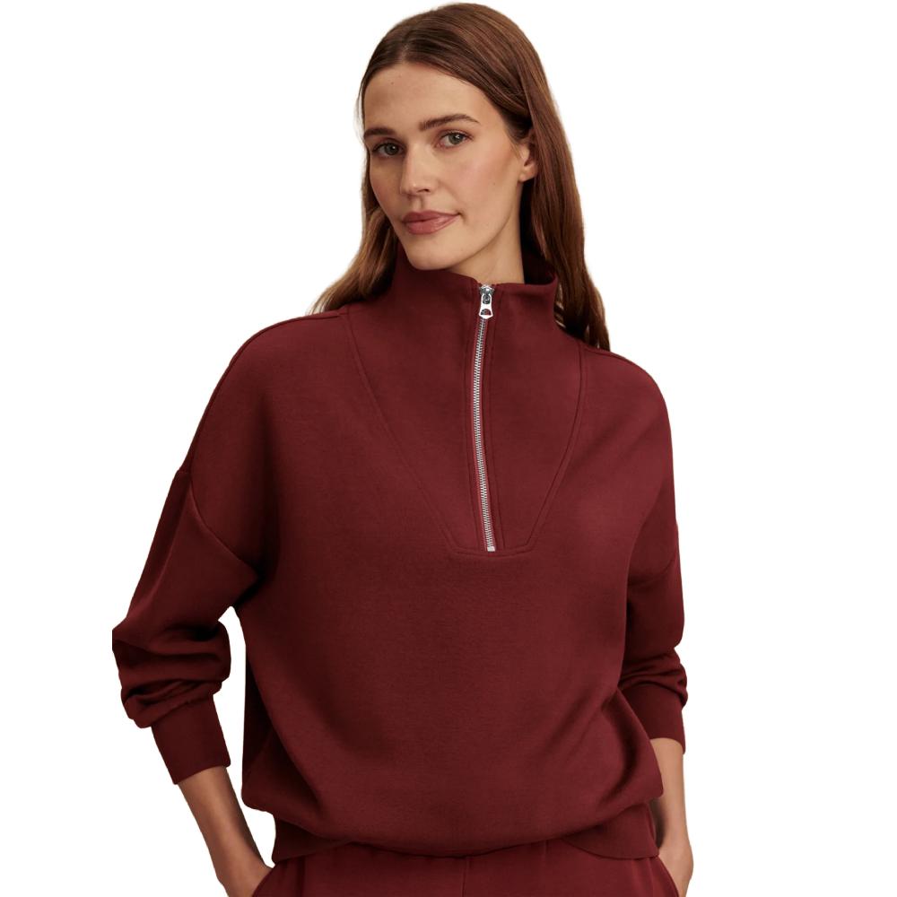 HAWLEY HALF ZIP MAROON