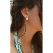 FEATHER SMALL HOOP EARRINGS