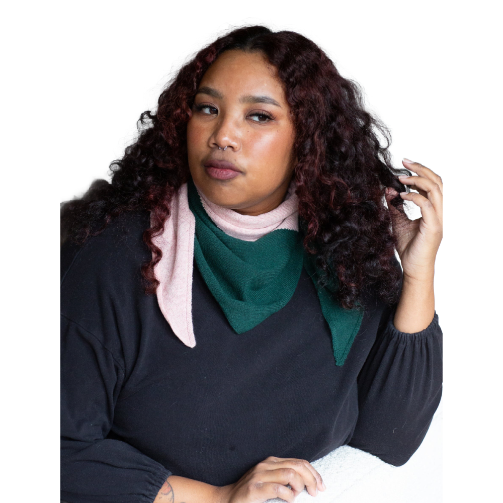 CASHMERE KERCHIEF EVERGREEN