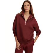HAWLEY HALF ZIP MAROON