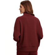 HAWLEY HALF ZIP MAROON