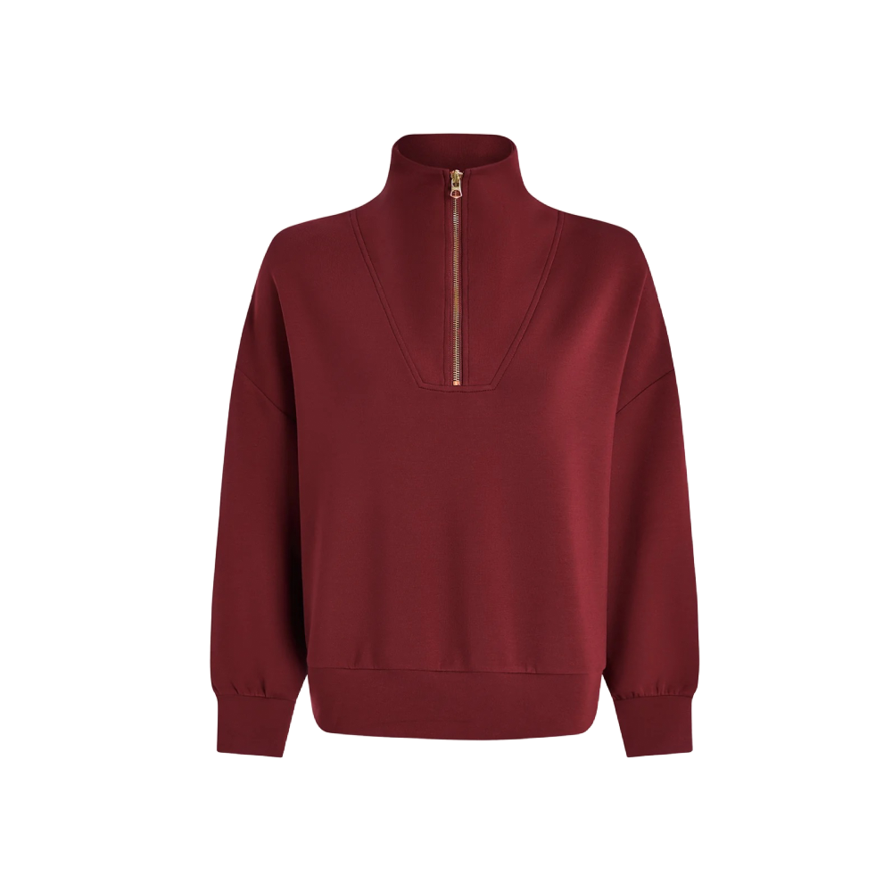 HAWLEY HALF ZIP MAROON
