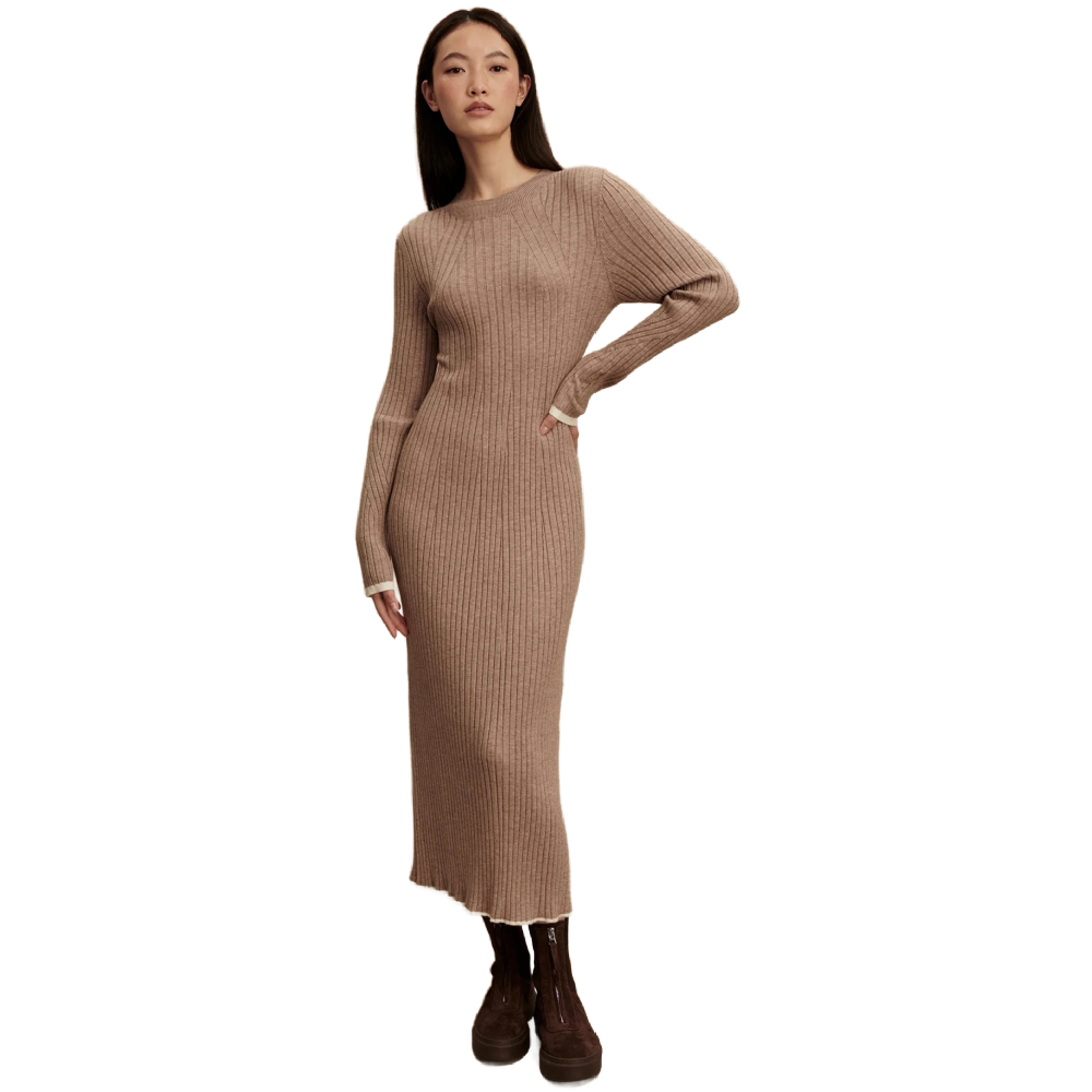 AXEL RIB KNIT MIDI DRESS