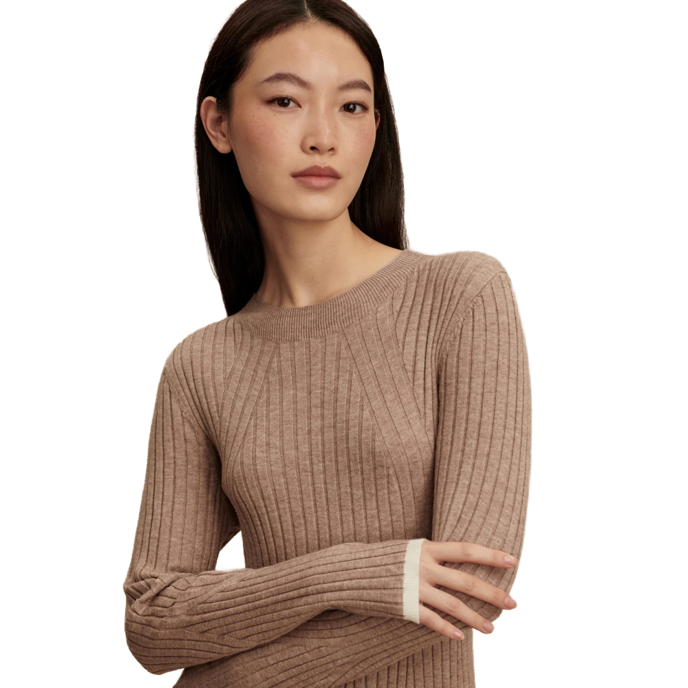 AXEL RIB KNIT MIDI DRESS