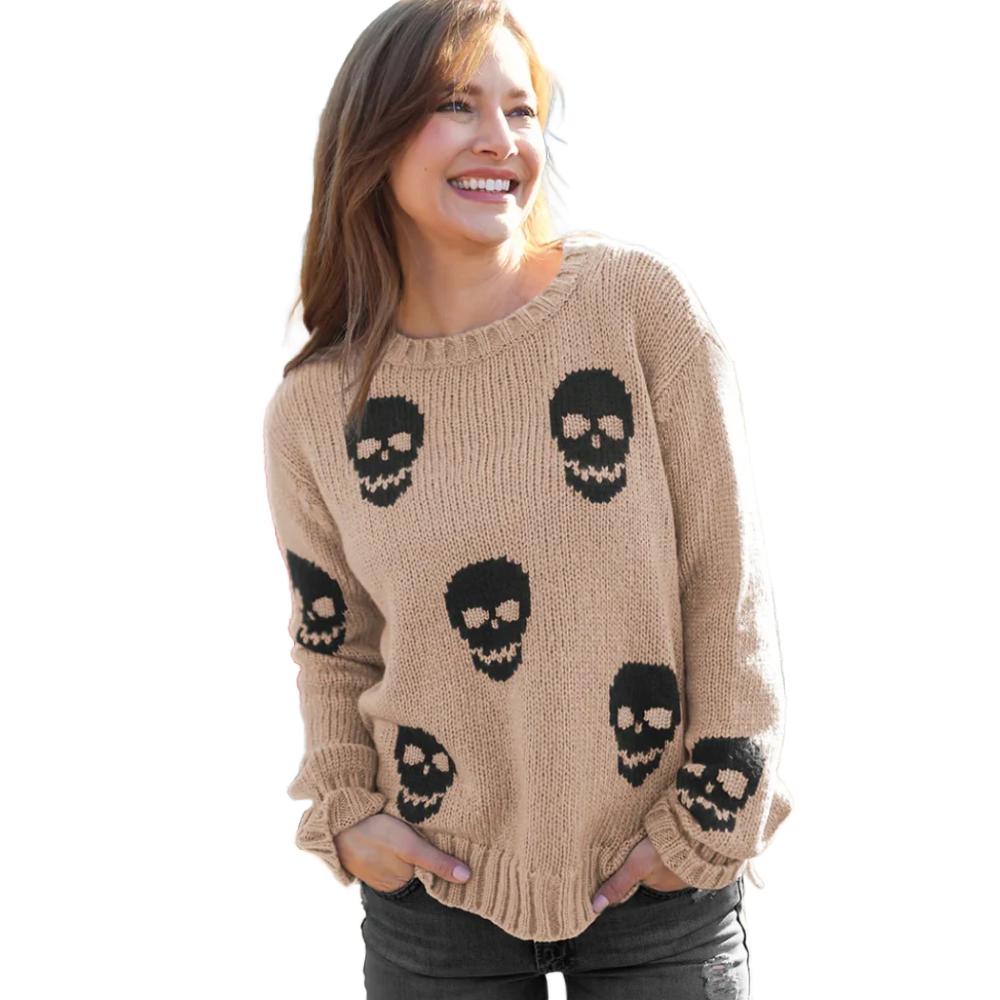 MULTIPLE SKULL SWEATER