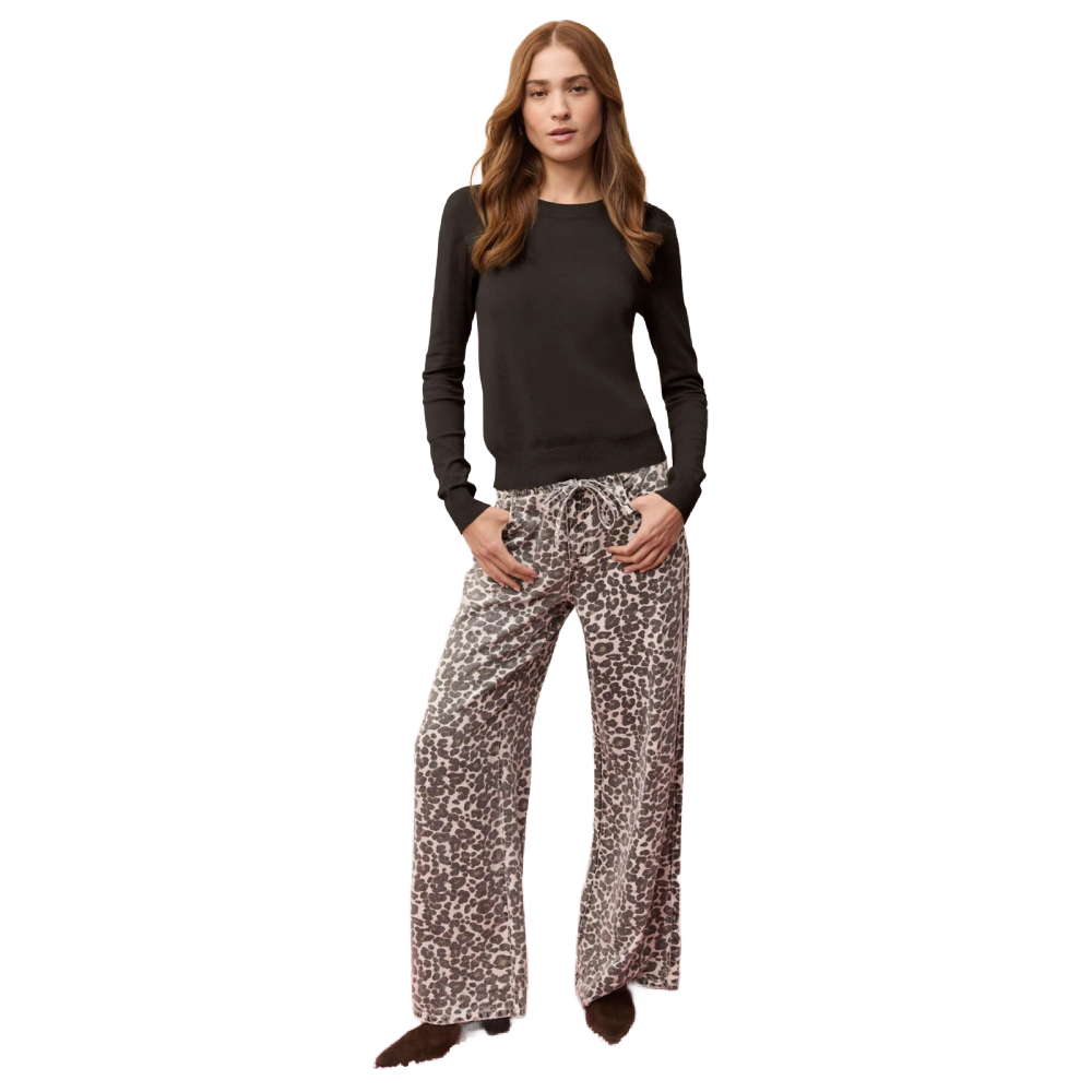 LOUNGE DENIM LEOPARD PANT