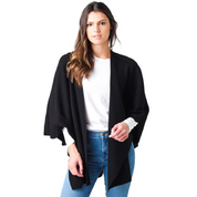 KNIT WRAP BLACK