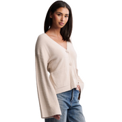WIDE SLEEVE BUTTON CARDIGAN