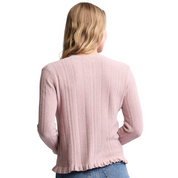 CABLE KNIT CARDIGAN TEABERRY