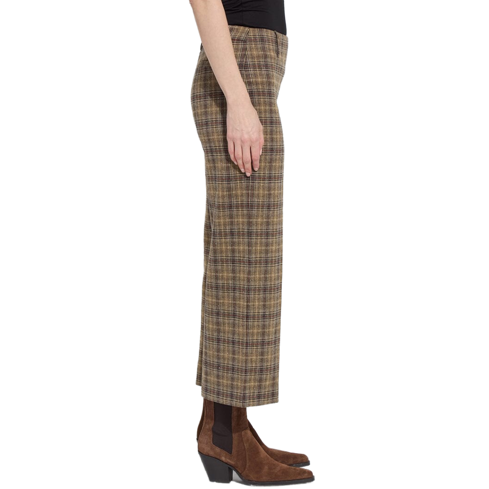 MARCELINE CROP PLAID PANTS
