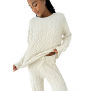 IVORY CABLE SWEATER SET