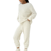 IVORY CABLE SWEATER SET