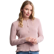 CABLE KNIT CARDIGAN TEABERRY