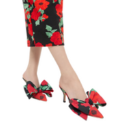 MARGOT FLORAL BOW MULE