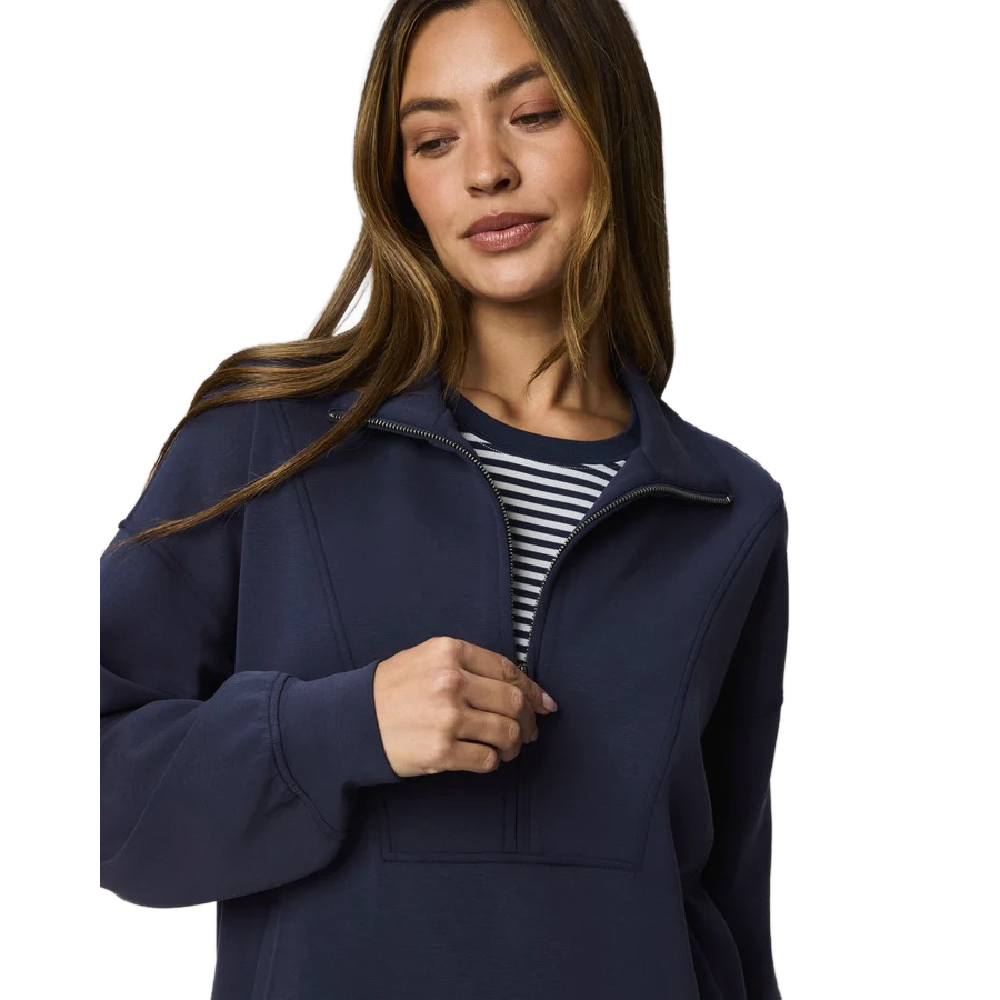 SCUBASOFT ZIP NAVY SWEATSHIRT