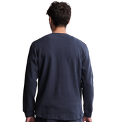 MEN'S WAFFLE HENLEY INDIGO