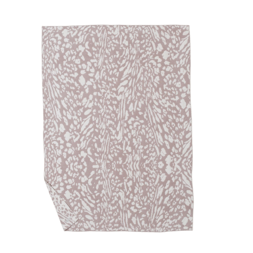 LEOPARD THROW MAUVE