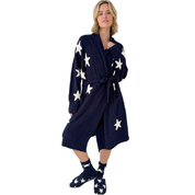 FUZZY NAVY OAT STARS ROBE
