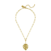 MONSTERA LEAF NECKLACE