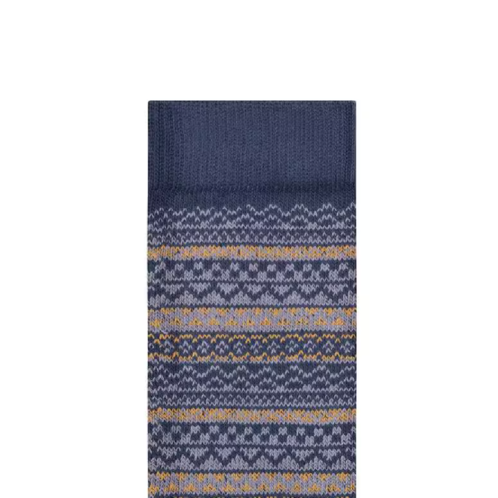 COTTON PATTERN SOCKS NAVY