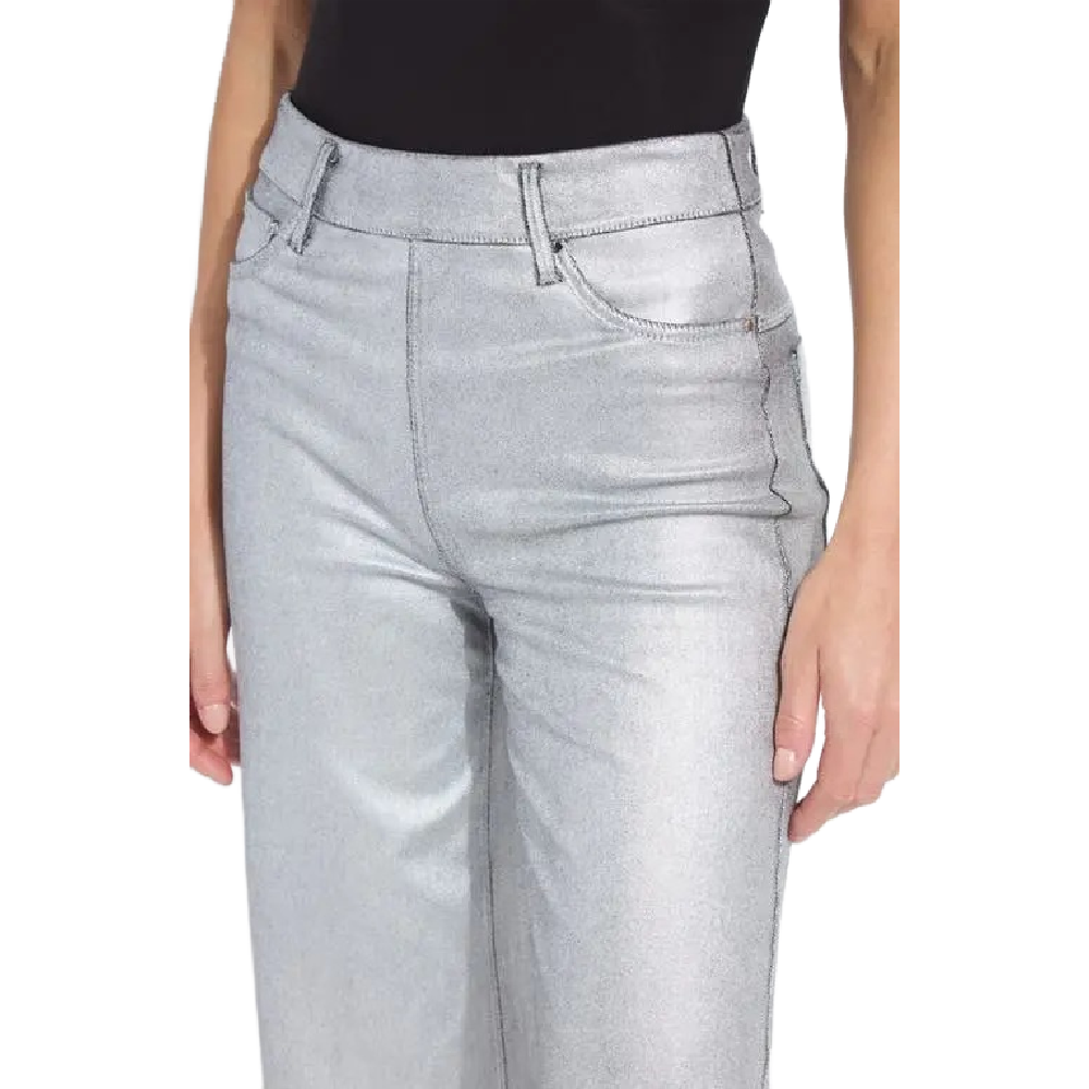 METALLIC DENIM PANT