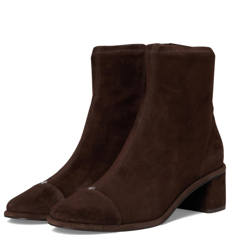CAP-TOE COCOA BOOTIE