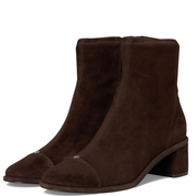 CAP-TOE COCOA BOOTIE