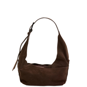 TOM ZIP MED BELTED CHOCOLATE