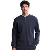 MEN'S WAFFLE HENLEY INDIGO