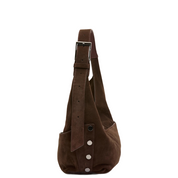 TOM ZIP MED BELTED CHOCOLATE
