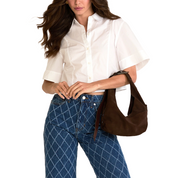 TOM ZIP MED BELTED CHOCOLATE