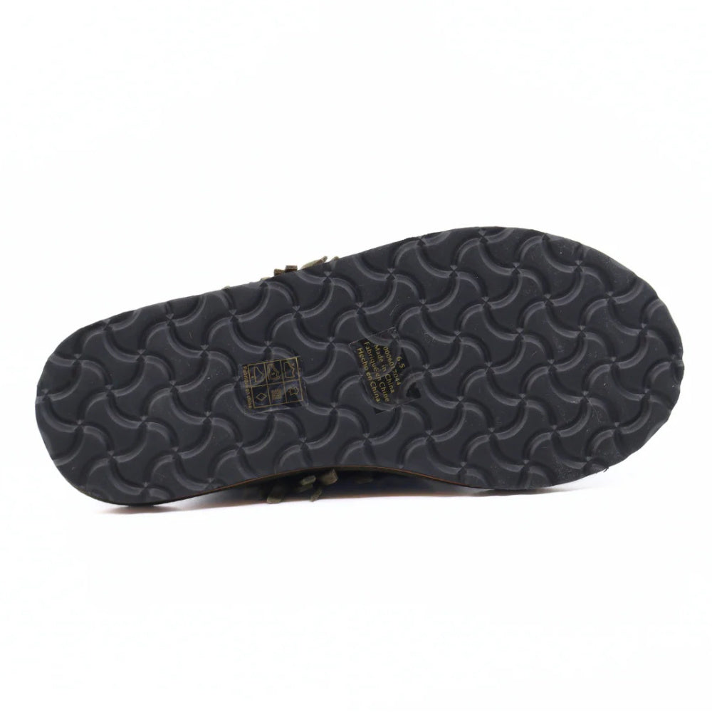 FALLON FRINGE MULE OLIVE